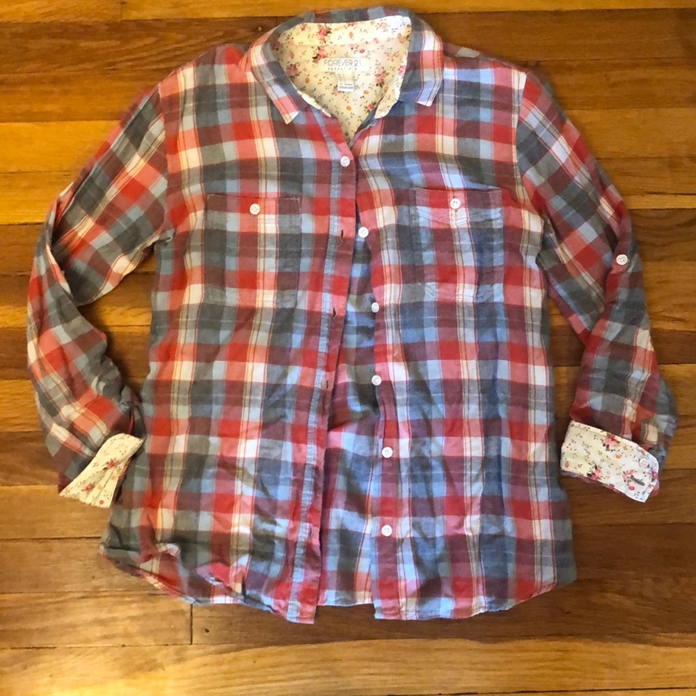Forever 21 Plaid Button Down